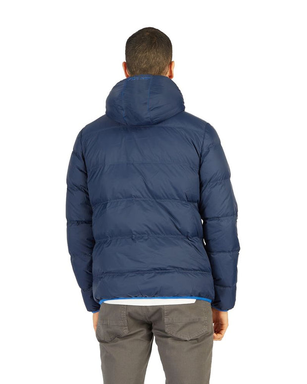 Blue Nylon Men Jacket
