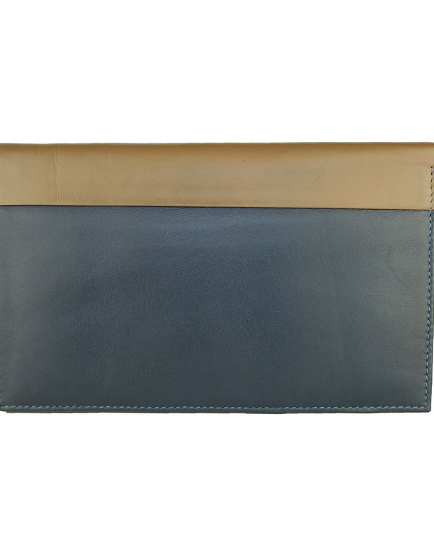 Blue Leather Men Wallet