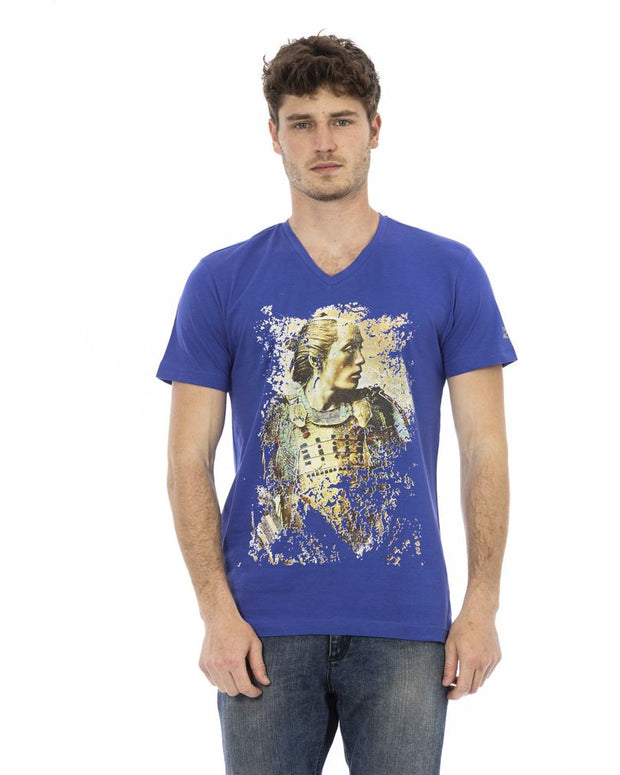 "Blue Cotton Men T-Shirt"