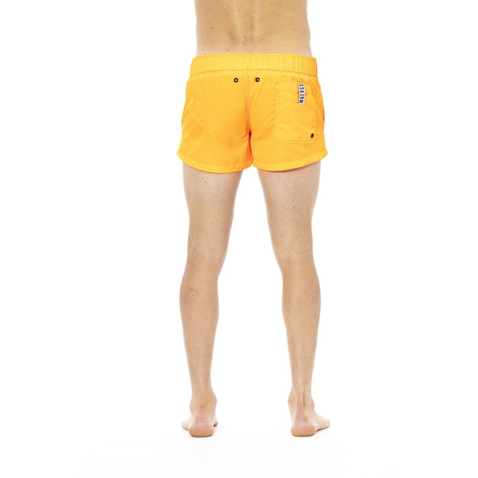 Orange Polyamide Men Swimwear