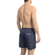 Blue Polyester Men's Swim Short