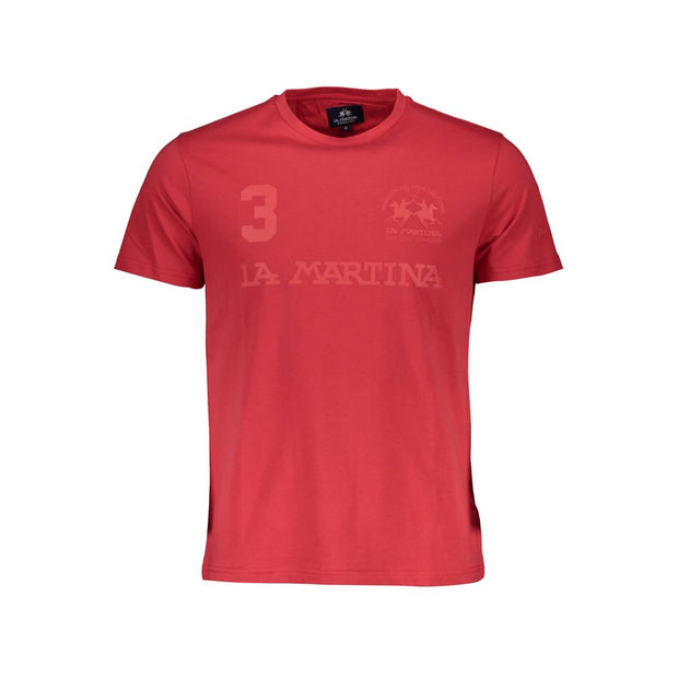 Red Cotton Men T-Shirt