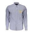 Blue Cotton Men Shirt