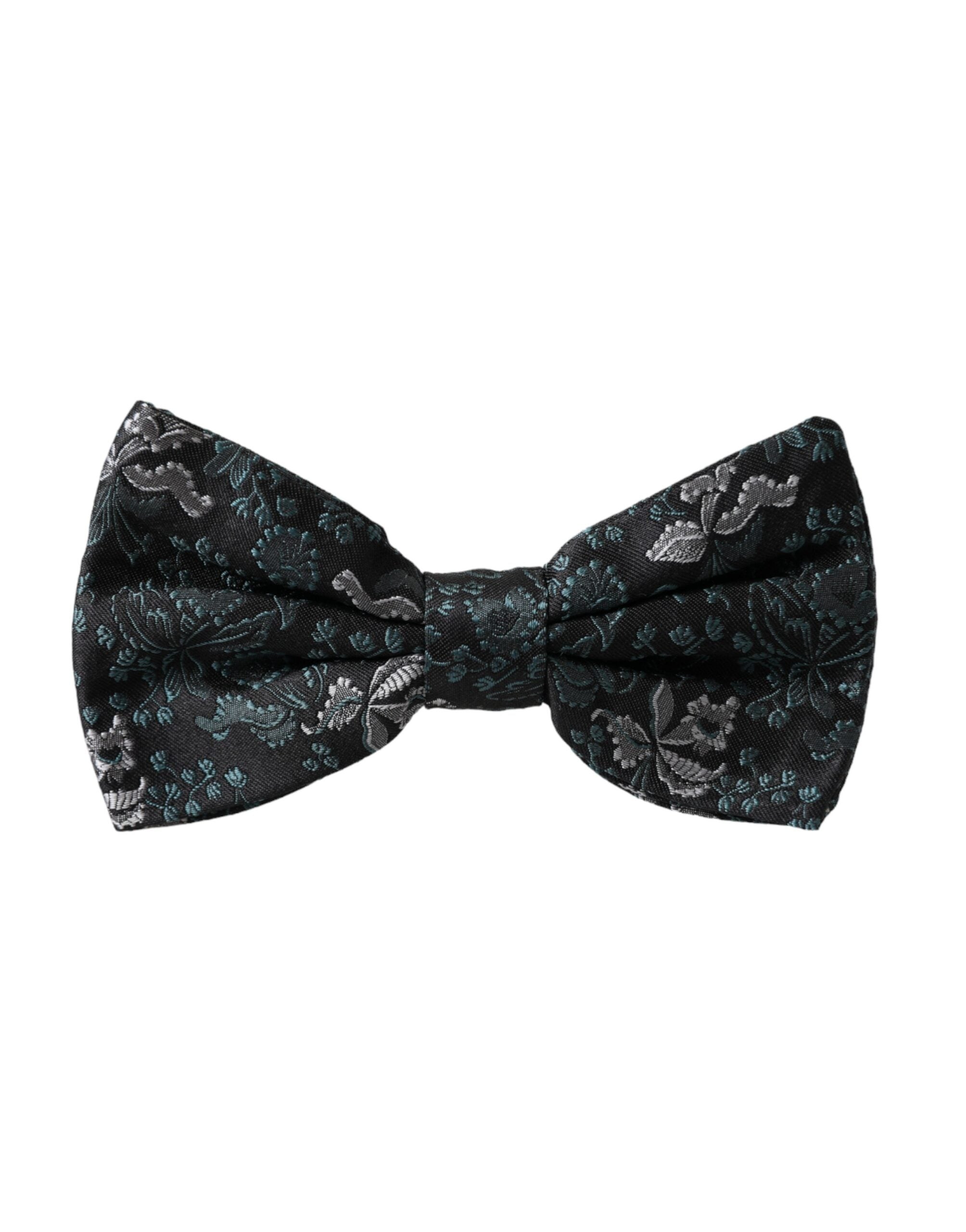 Multicolor Fantasy Floral Silk Adjustable Neck Men Bow Tie