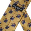 Yellow Ship Print 100% Silk Adjustable Men Tie