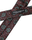 Maroon Floral 100% Silk Adjustable Men Tie