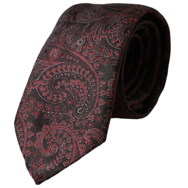 Bordeaux Patterned Silk Adjustable Men Tie