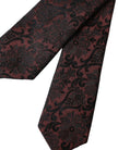 Maroon Floral Fantasy Silk Adjustable Men Tie