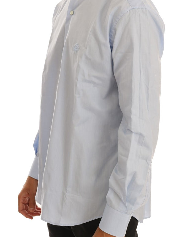 Light Blue Cotton Slim Fit Dress Shirt