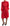 Red Button Down Belted Midi Satin Silk Dress