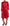 Red Button Down Belted Midi Satin Silk Dress
