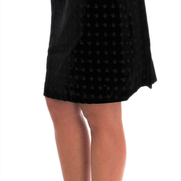 Baroque Embroidered Velvet Pencil Skirt