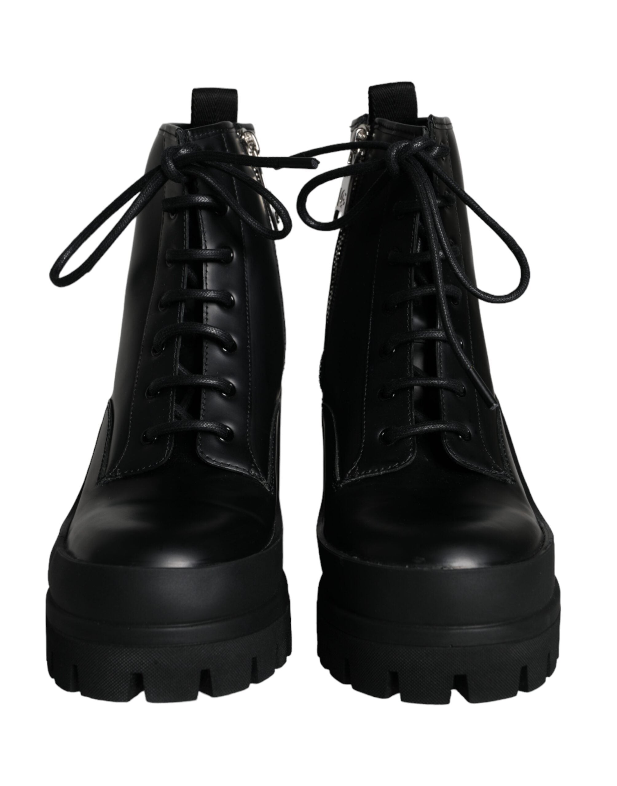 Black Lace Up Trekking Ankle Boots Men Shoes