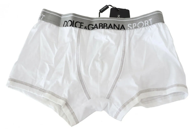 White Cotton Stretch Regular Boxer Underwear