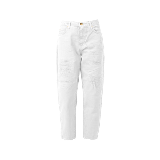 White Cotton Jeans & Pant