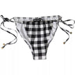 Black White Check Swimwear Beachwear Bottom Bikini