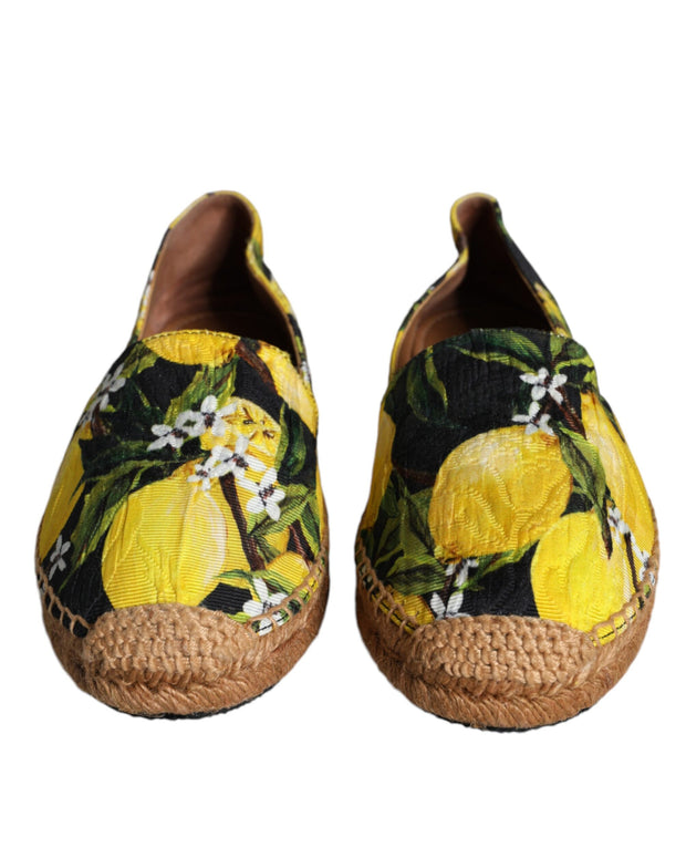 Multicolor Lemon Slip On Espadrilles Shoes