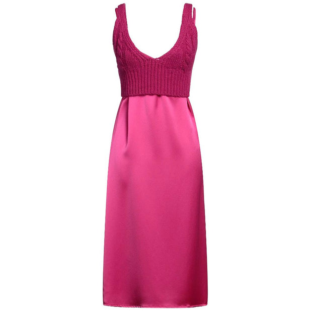 Fuchsia Polyester Dress