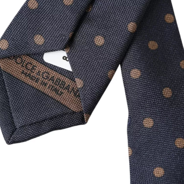 Black Dotted Fantasy Silk Adjustable Men Tie