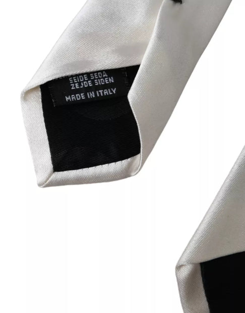 White Satin Silk Adjustable Men Tie