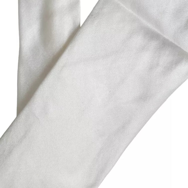 White 100% Silk Adjustable Necktie Men Bowtie