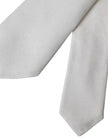 White Silk Classic Adjustable Men Tie