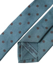 Green Black Polka Dot Silk Adjustable Men Tie