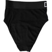 Black Cotton Stretch Branded Logo Underwear