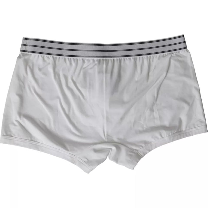 White Cotton Blend Regular Boxer Shorts Underwear