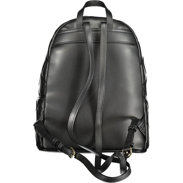 Black Polyethylene Women Backpack