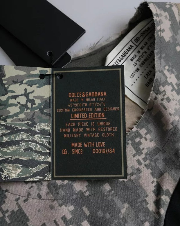 Multicolor Camouflage Cotton Round Neck Men T-shirt