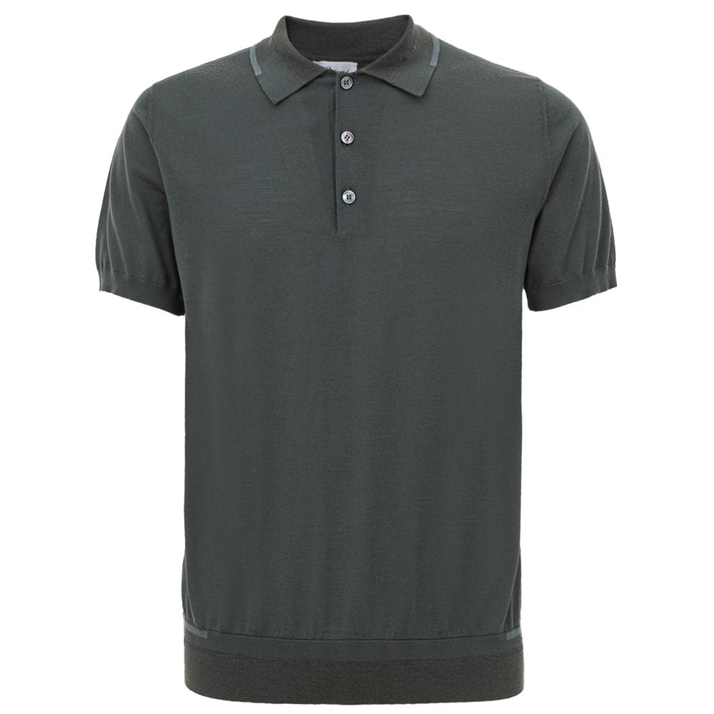 Green Cotton Polo Shirt