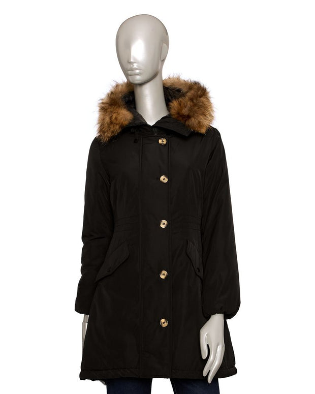 Black Polyester Women Jacket