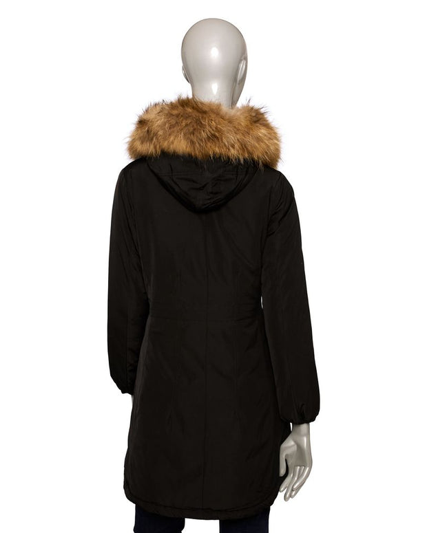 Black Polyester Women Jacket