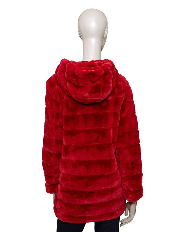 Red Polyester Women's Jacket