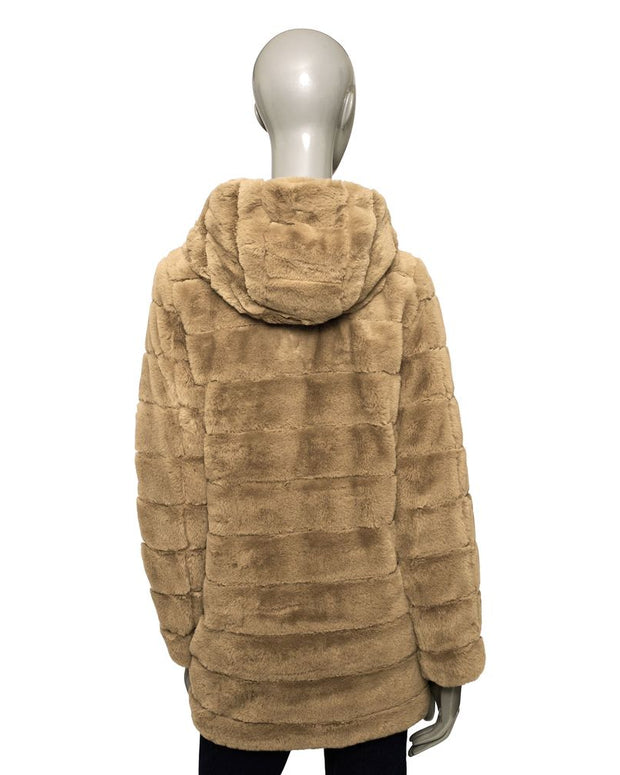 Beige Polyester Women Jacket