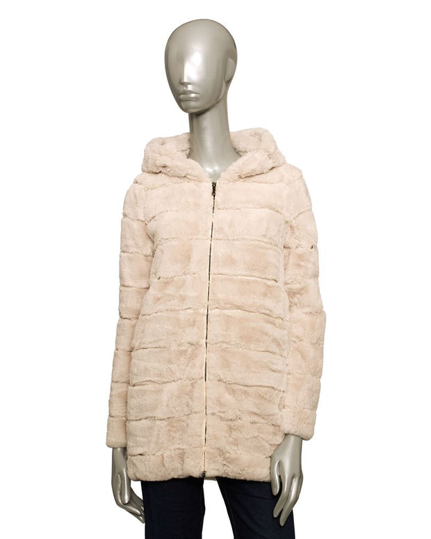 Beige Polyester Women Jacket