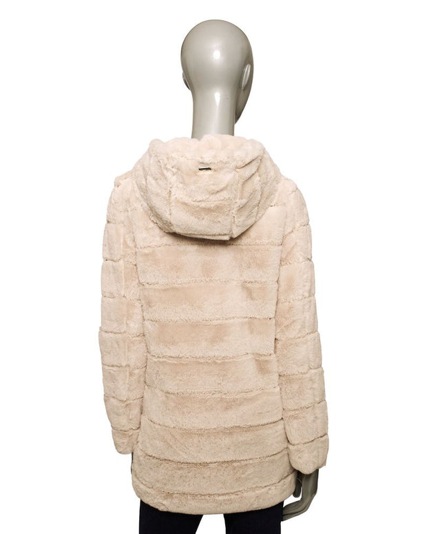 Beige Polyester Women Jacket