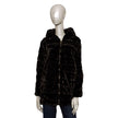 Black Polyester Women's Coat