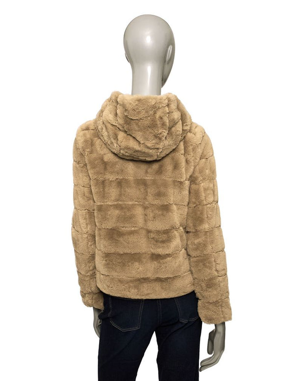 Beige Polyester Women Jacket