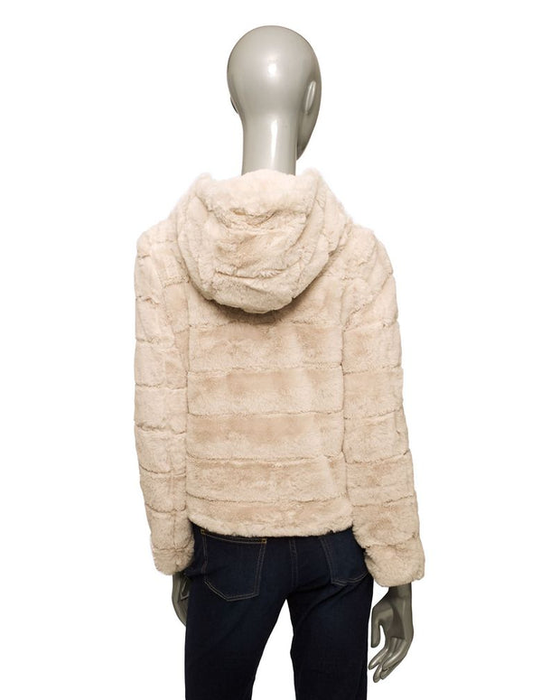 Beige Polyester Women Jacket