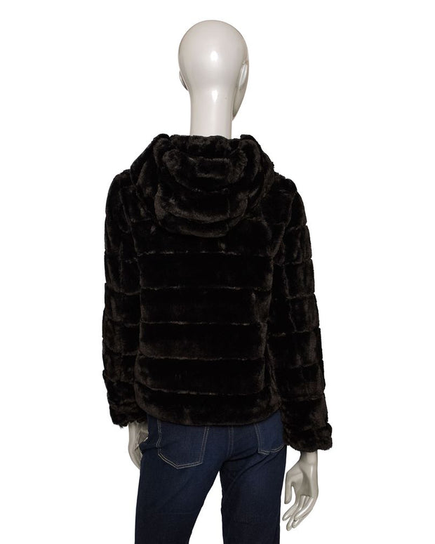 Black Polyester Women Jacket