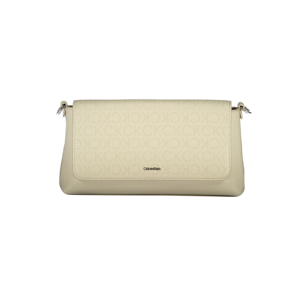 Beige Polyester Handbag