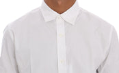 White Cotton Stretch Slim Fit Dress Shirt