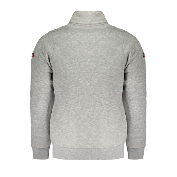 Gray Cotton Men Sweater