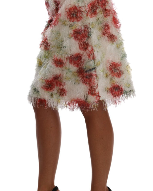 Floral Patterned Pencil Straight Skirt