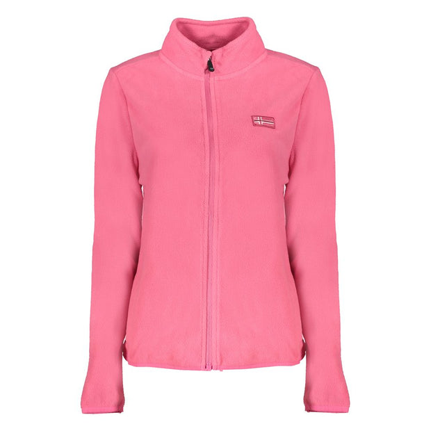 Pink Polyester Women Sweater