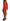 Orange Macramé Lace Pencil Skirt