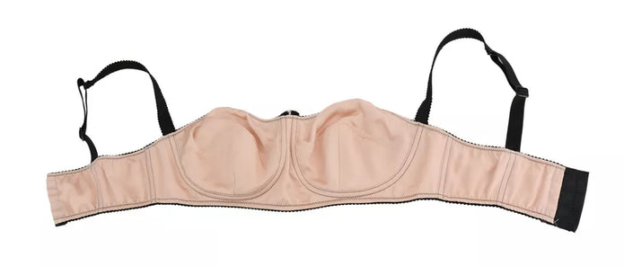 Black Straps Pink Balconcino Bra