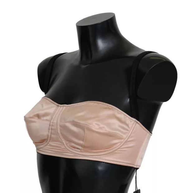 Black Straps Pink Balconcino Bra